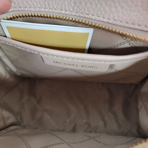 Michael Kors Kris Small Color-Block Pebbled Leather Satchel. - Picture 14 of 16